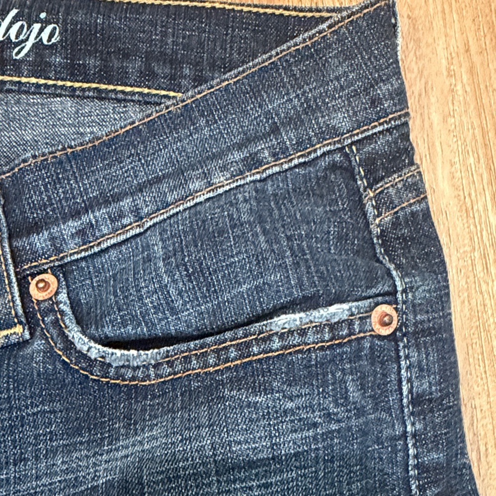 7 For All Mankind Dojo White Stitch Jeans Size 29 Inseam 33" - Picture 8 of 9